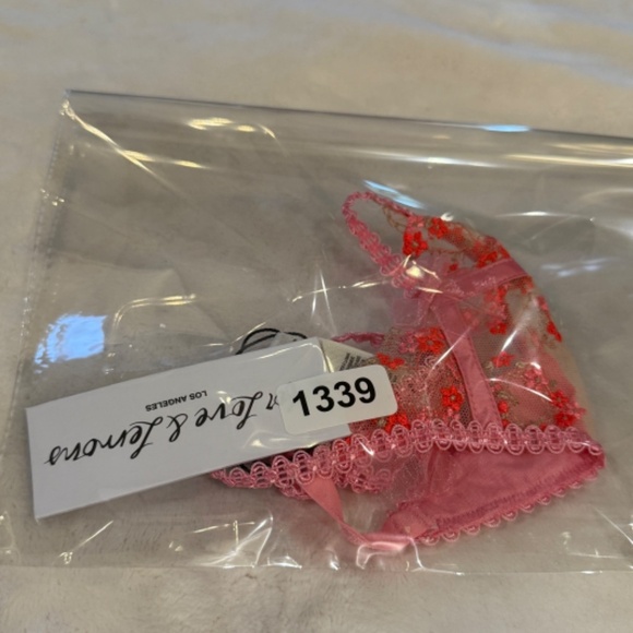 New! For Love and Lemons Love Bouquet Floral thong Panty 31339 - Picture 15 of 15